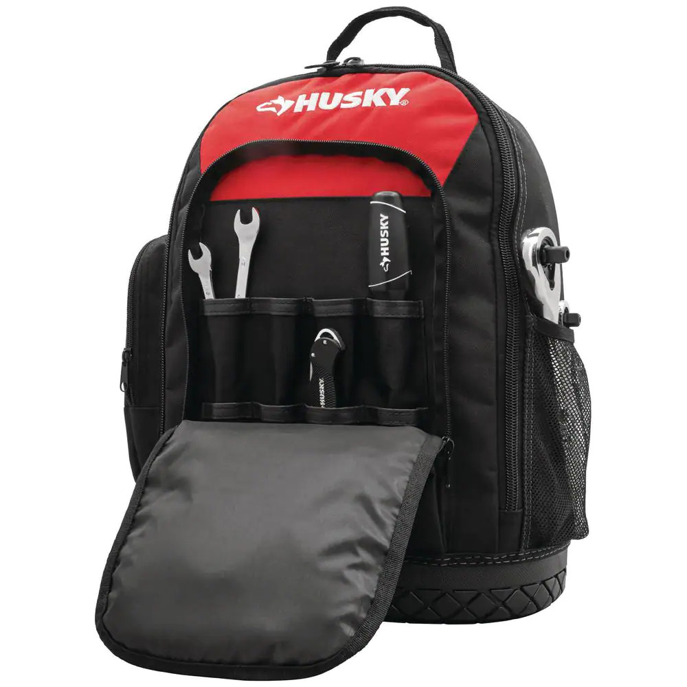 Husky 16 In.Tool Backpack Waterproof Molded Base Durability Standard Duty New