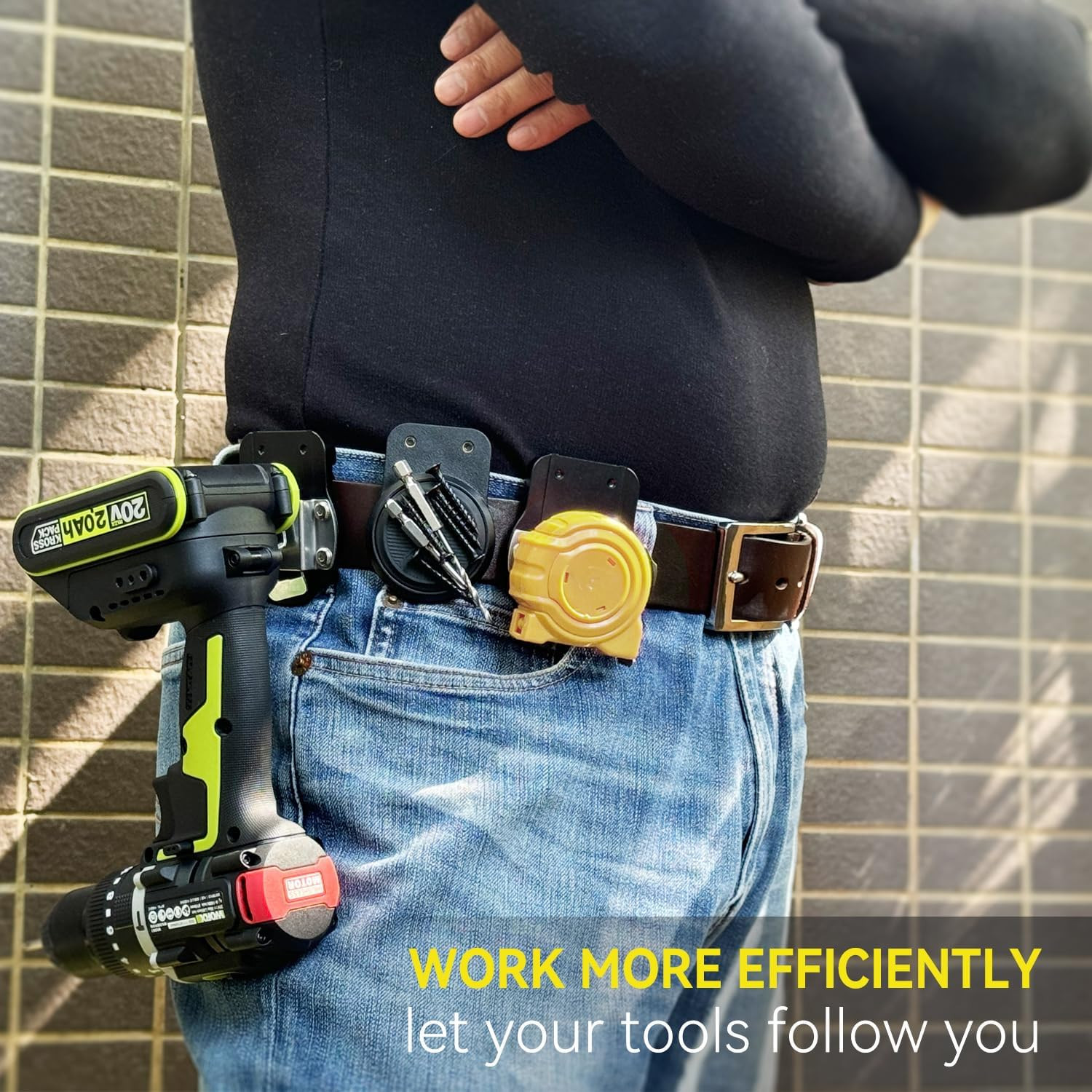 Drill Holder | Clip-On Tool Belt Drill Holder -Simple Portable Hook Suits Cordle