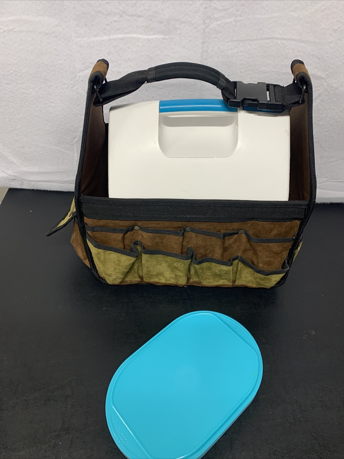 Portafolia Leather & Canvas Tool Cooler Carry Bag w/ Cooler VERY NICE!!!