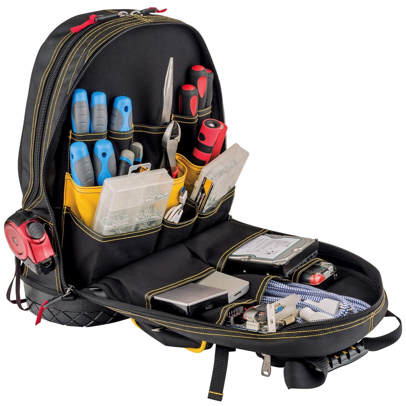 CAT 18-Inch Pro Tool Back Pack, 32 Pockets for Tool Storage and Organization, Pr
