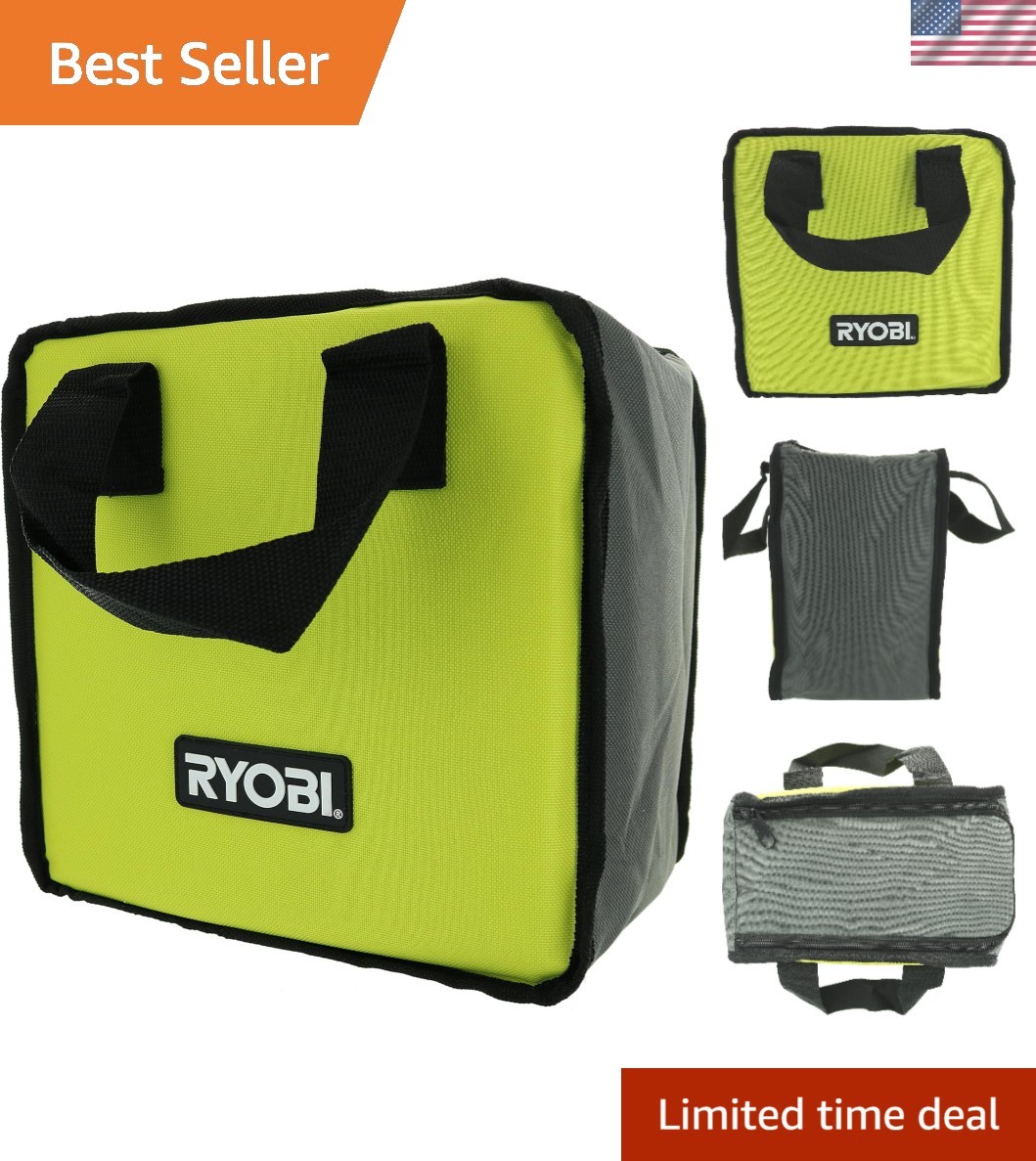 Compact Lime Green Tool Tote Bag with Removable Divider for Organizing Tools