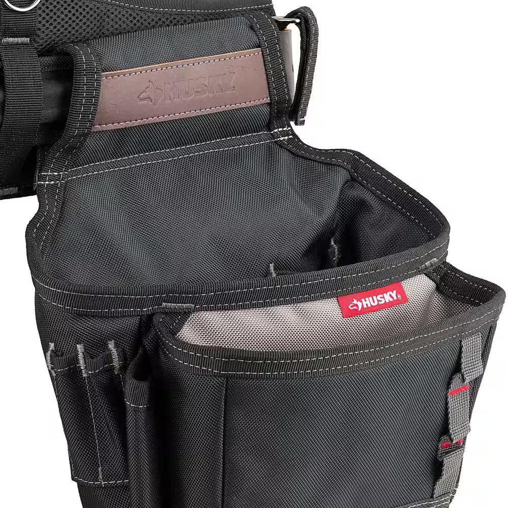 Husky Framers 2-Bag Work Tool Belt with Suspenders