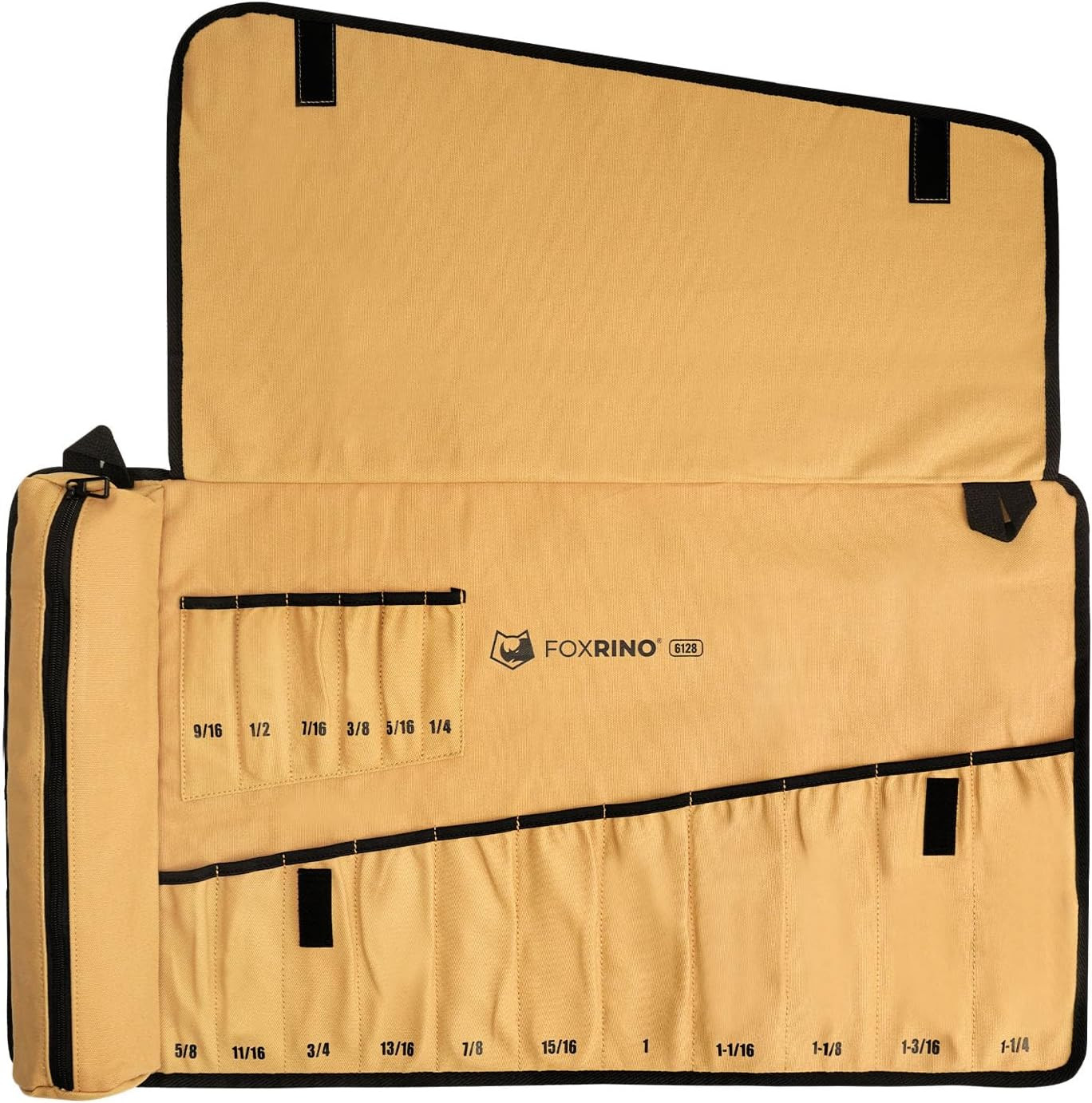 Wrench Roll, Wrench Roll up Pouch, 17-Pocket Heavy Duty Canvas Wrench Organizer