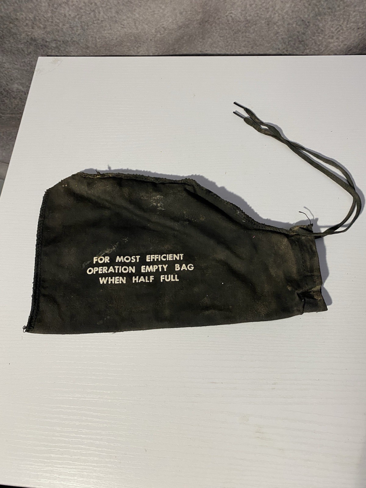 Vintage Craftsman Cloth Dust Collector Bag Saw Sander Tie String 10″ Reusable