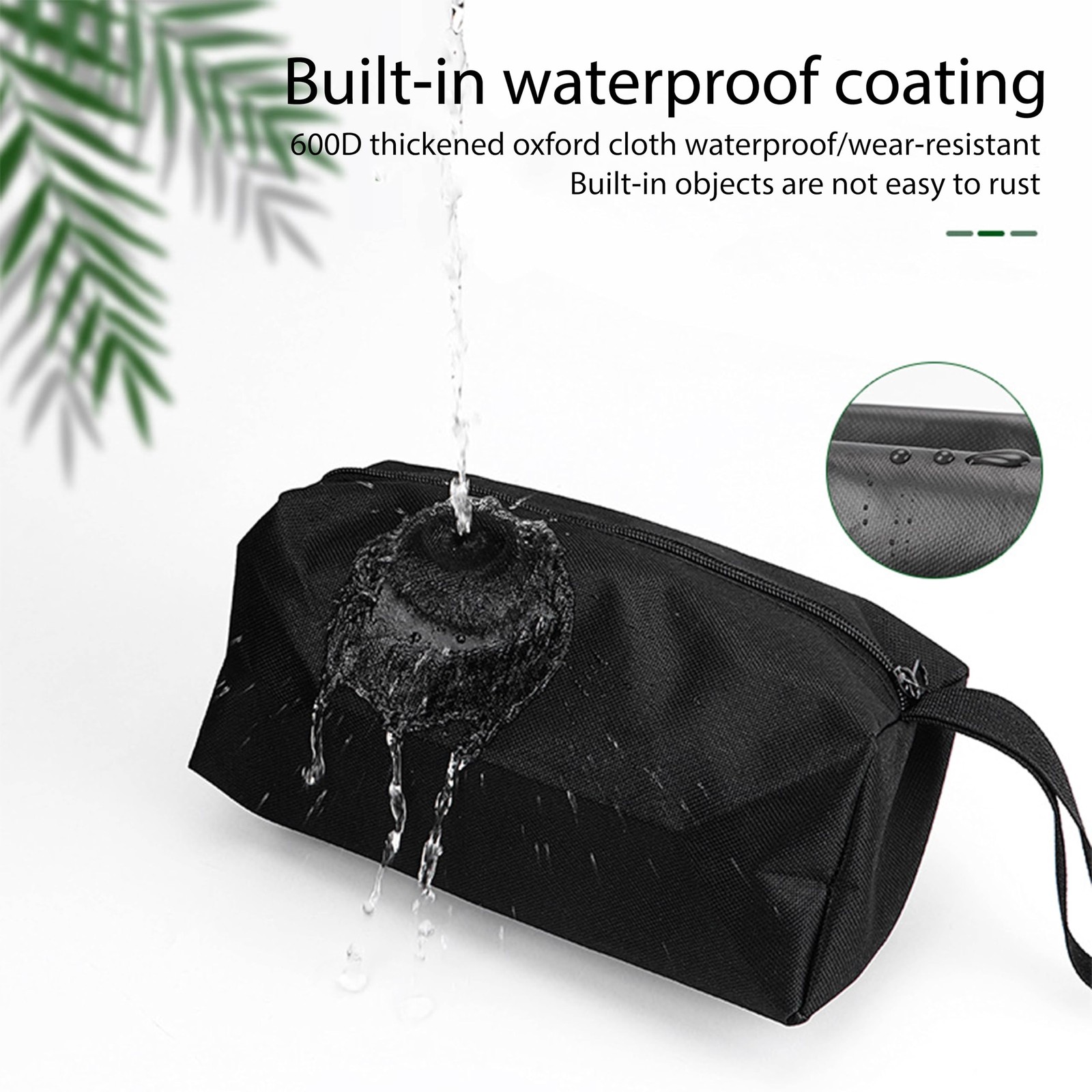 2 Pack Canvas Tool Pouch with Zipper, Multipurpose Utility Tools Bag