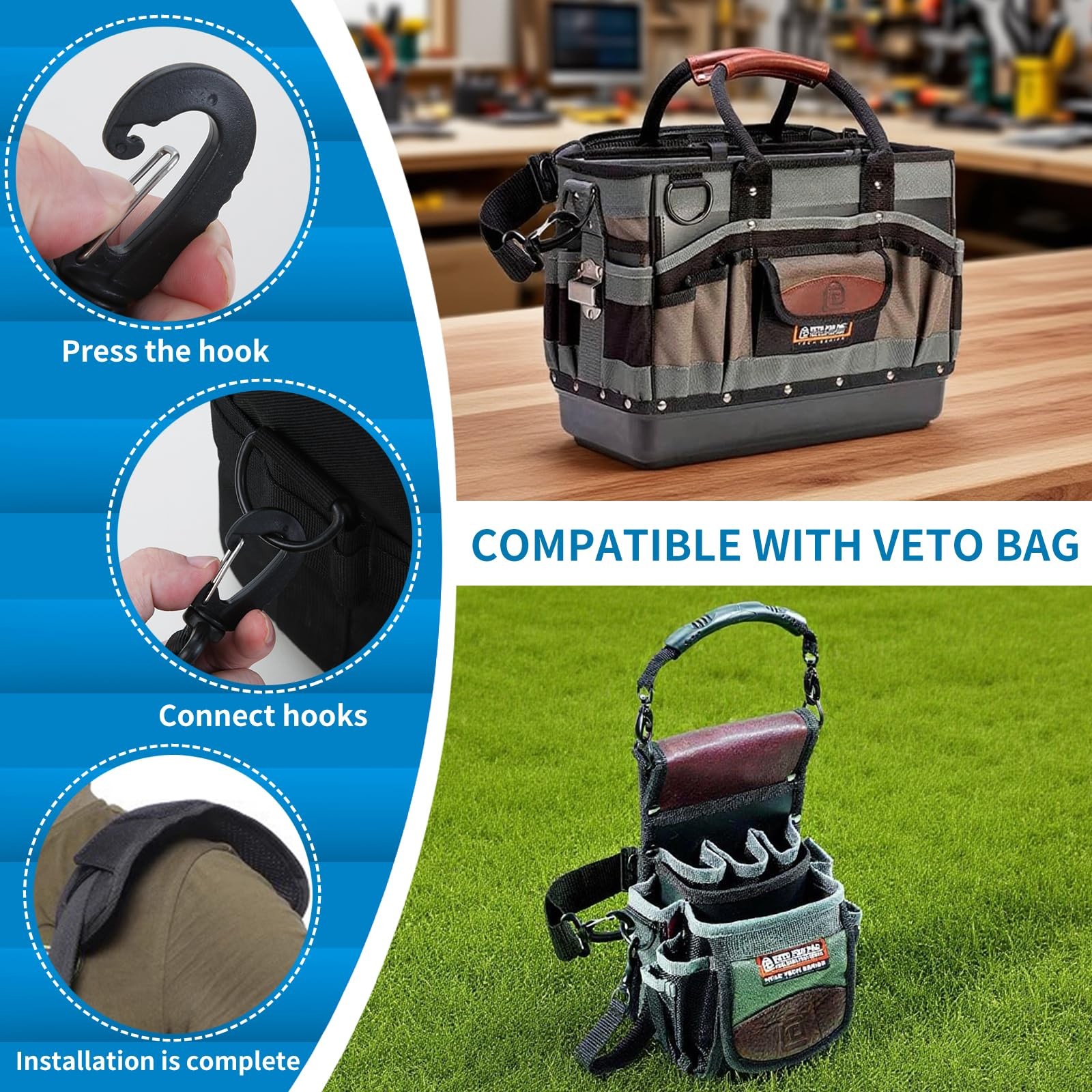 63″ Adjustable Shoulder Strap Compatible Veto Pro Pac Detachable Thick Pad Black
