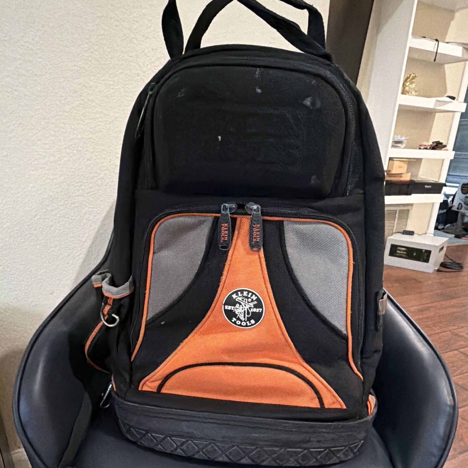 Klein Tools Tradesman Pro Nylon Tool Backpack Black Orange Gray