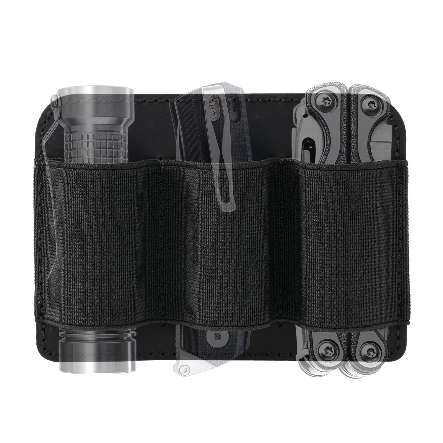 PL6 Tactical Modular EDC Organizer, Elastic Insert Pouch Panel With Hook Back…