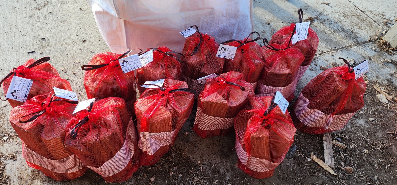100pcs Firewood Bags MESH FIREWOOD BAGS .75 CUBIC FOOT FREE SHIPPING