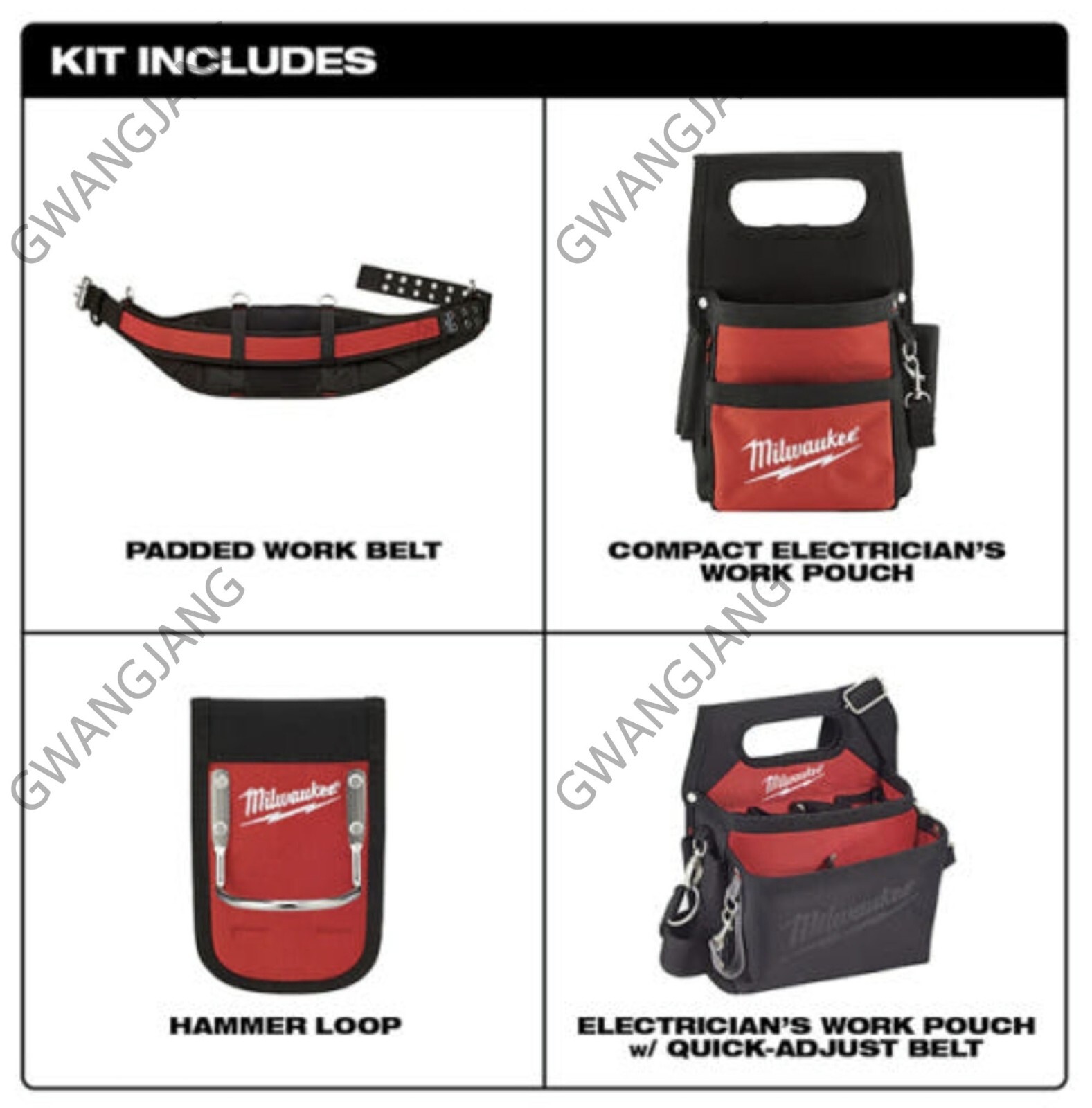 New Milwaukee 48-22-8110 Nylon Stable Base Electricians Work Belt Tool DIY