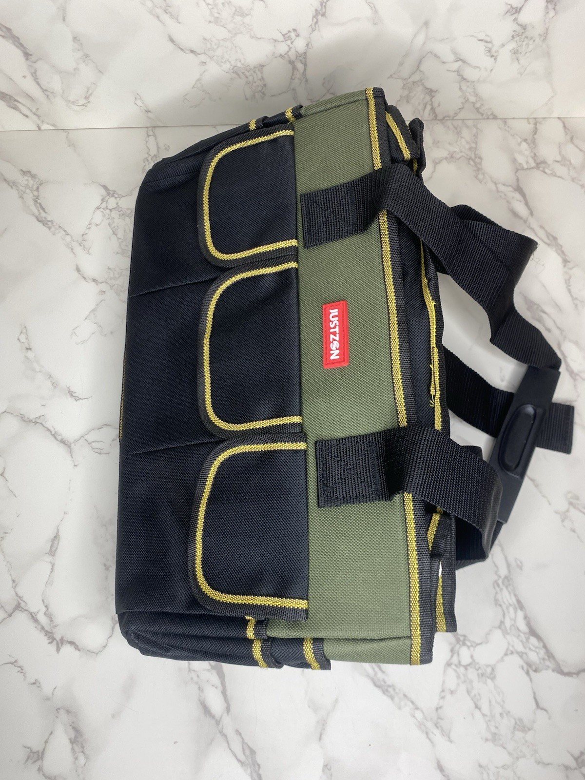 Justzon Tool tote bag with handle Tool bag organizer electrical tool bags HVA…