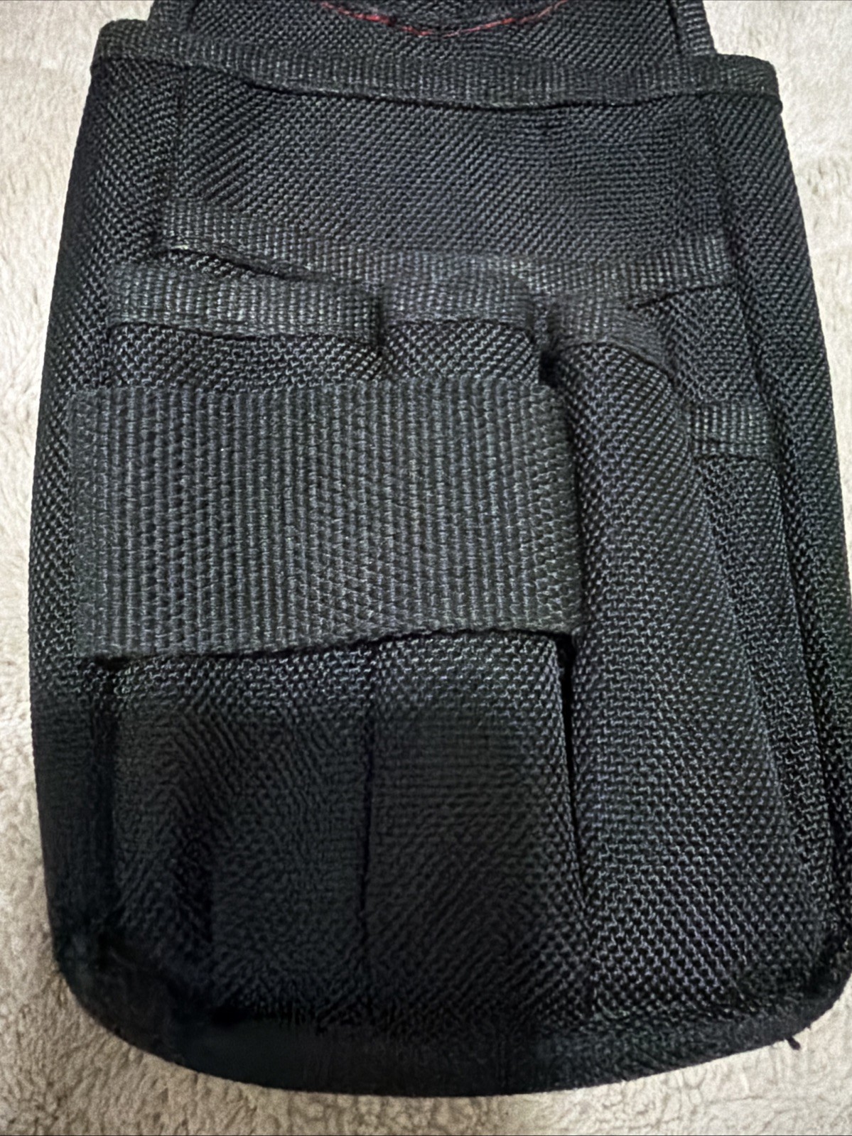 Husky 7 Heavy Duty Interior Storage Pocket Black Utility Tool Belt Pouch