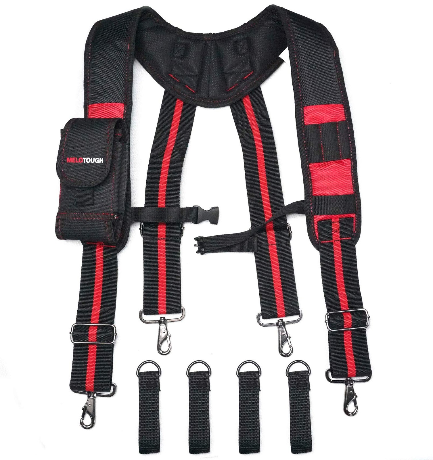 MELOTOUGH Tool Belt Suspenders Construction Work Suspenders with detachable p…