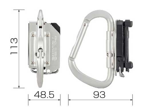 Tajima Sef System Detachable Tool Holder Lightweight Aluminum Carabiner Large Fo