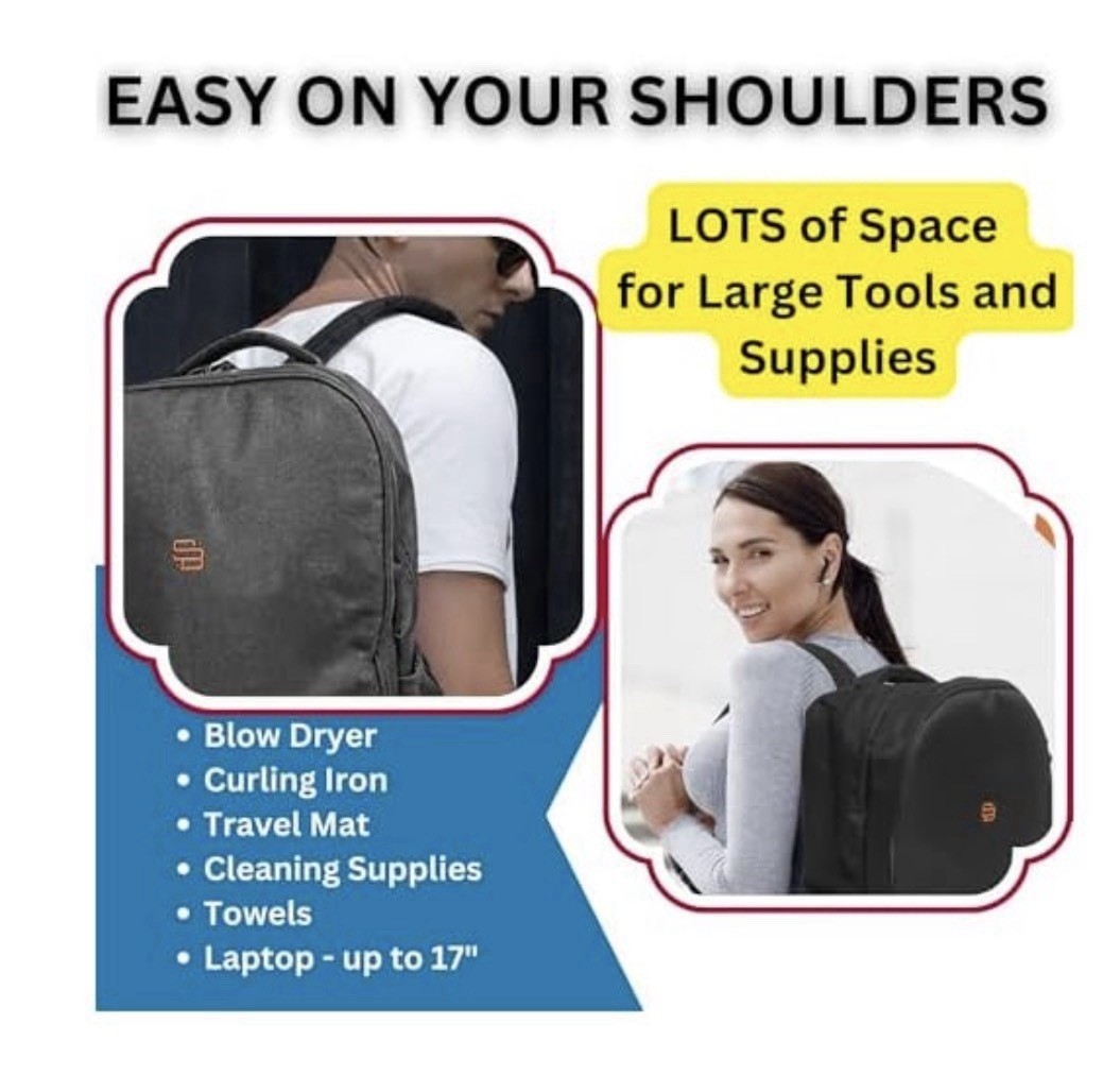 XXL Oversized Barber Bag Water-Resistant, Travel-Ready | Smooth Zippers-NEW!