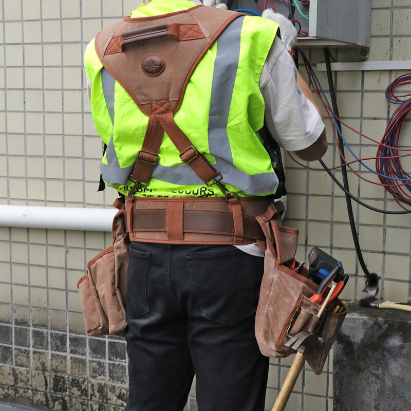 Electrician Suspenders Carpenter Framer Tool Carry Rig Belt Wasit Pack-TOURBON