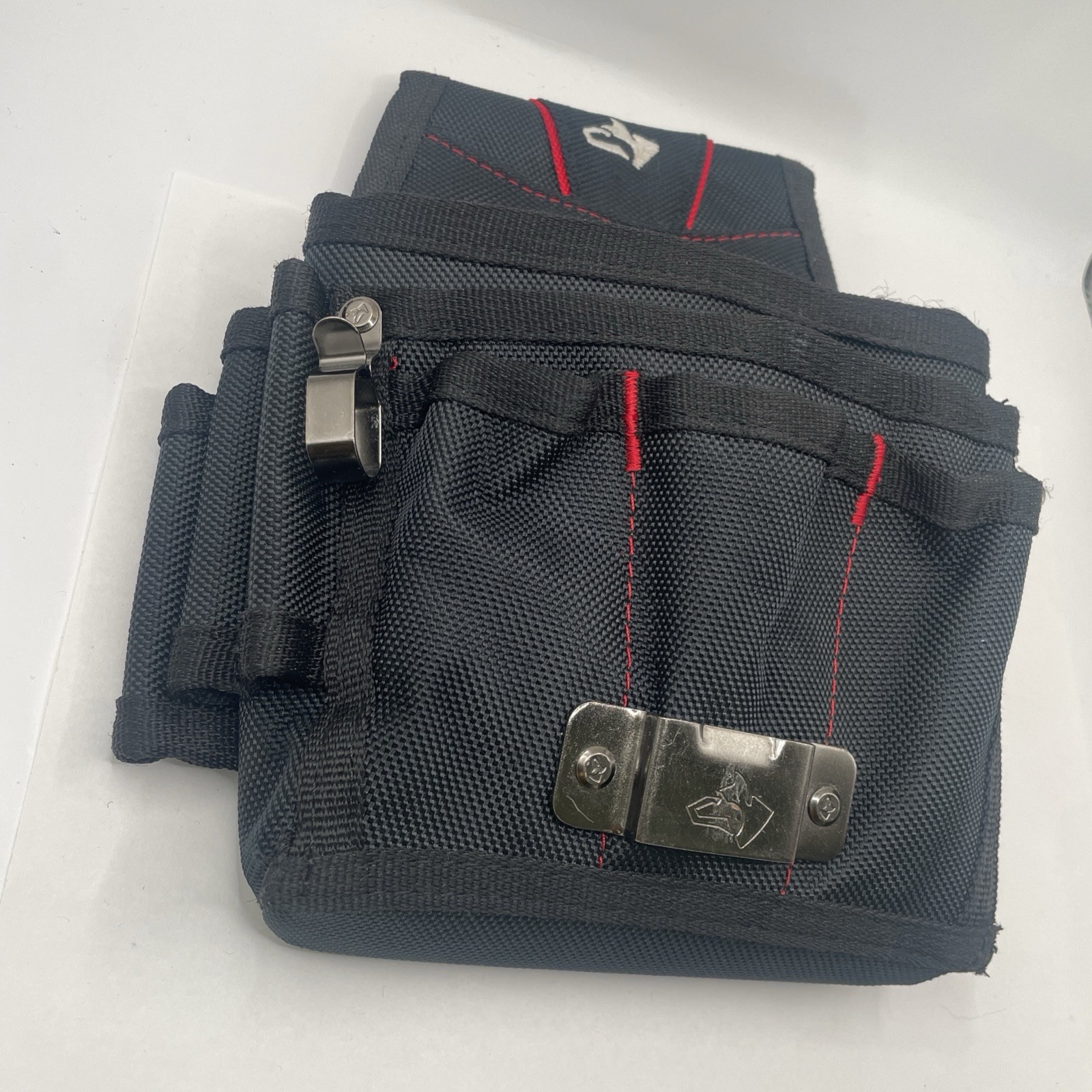 Husky Maintenance Tool Belt Pouch Nylon Polyester Black Back Flap