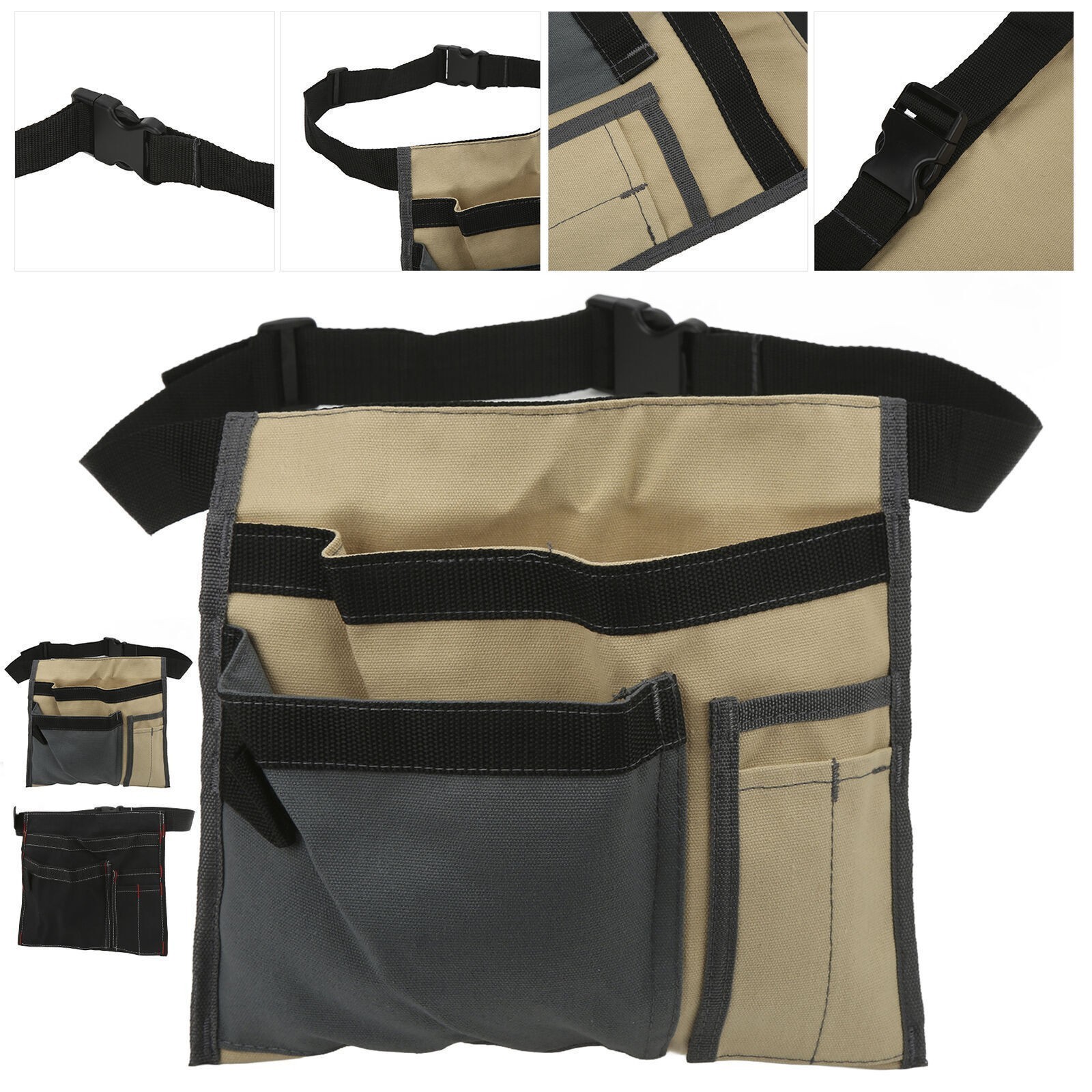 Tool Belt Bag Waist Hanging Canvas Organizer Storage Bag for Screw Nail Nut