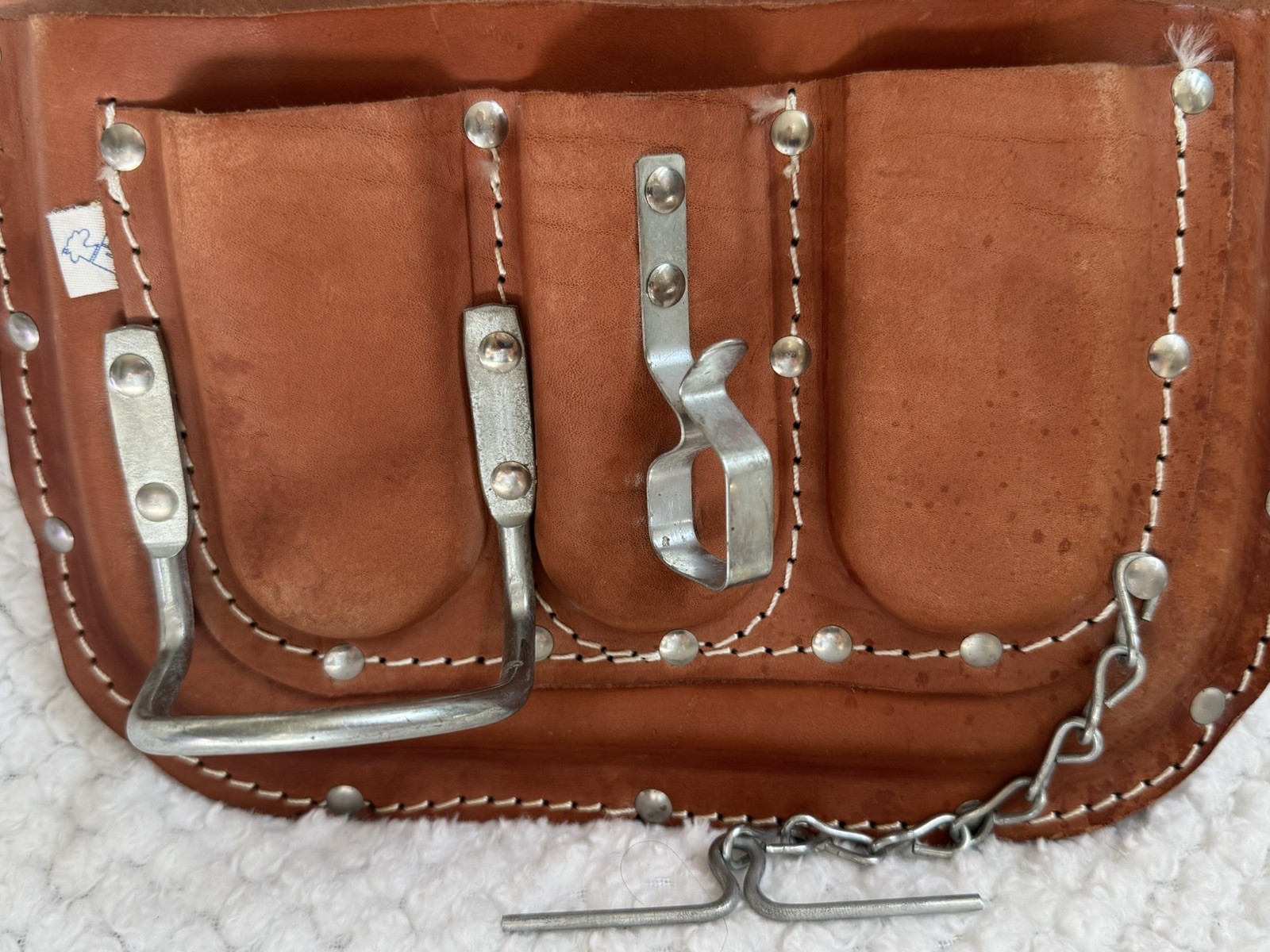 Rooster Leather Tool Pouch Electrician Lineman 4 Pocket R502 No Belt