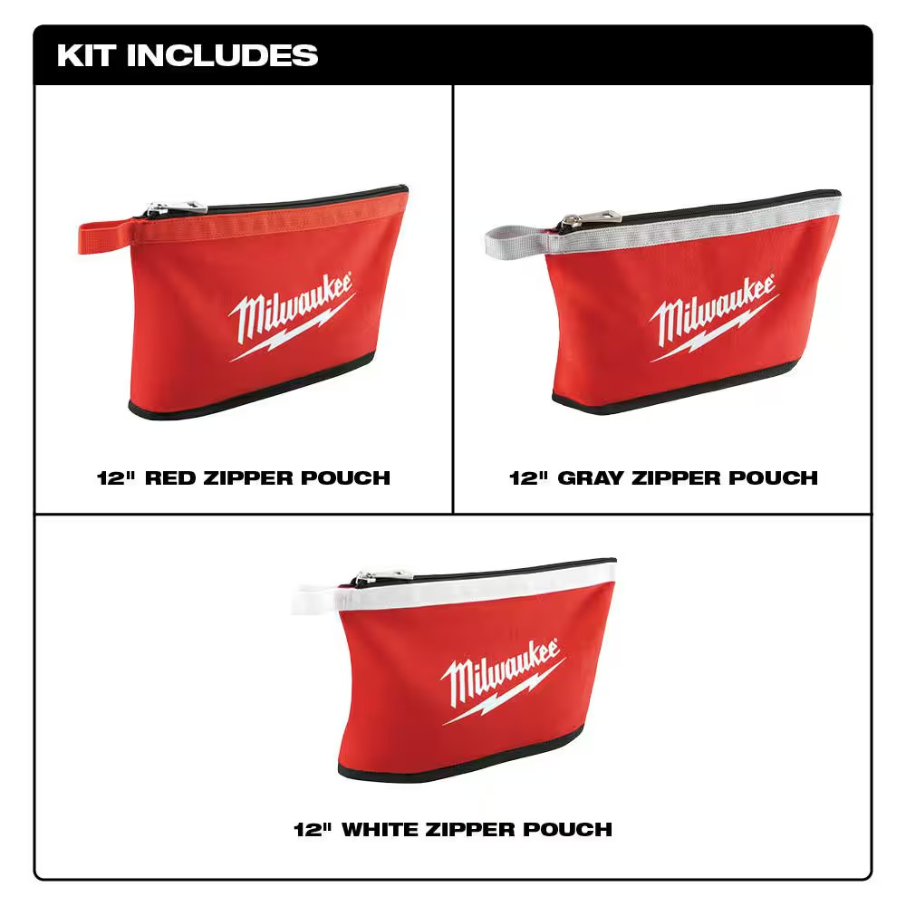 20 In. PACKOUT Tool Bag/Tote with Zipper Tool Bags in Multi-Color (3-Pack)