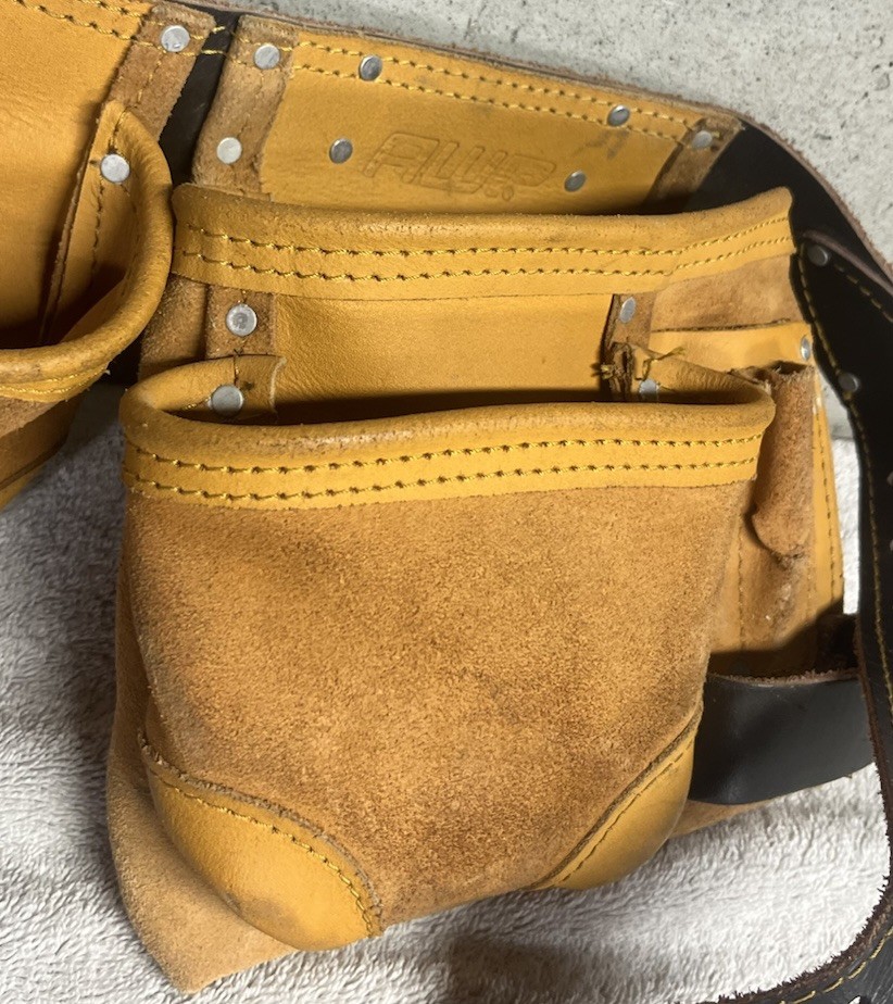 AWP Leather Construction General Contractor Utility Tool Belt Adjustable 1LT-428