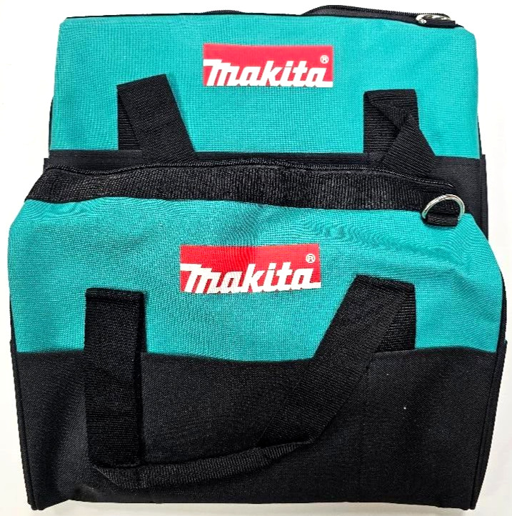 2) Makita 14″x 9″ x 11 Tool Bags/Case 8 Pockets Fr 18V Drill, Saw 18 Volt Strap