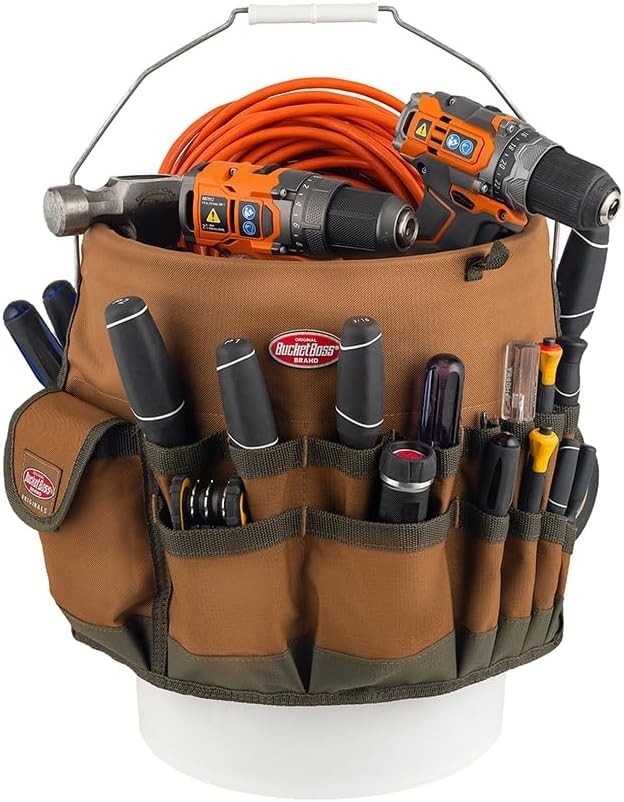 Bucket Tool Organizer Brown 10030 Poly PVC PP Ferric Fits Most 5 Gallon Buckets
