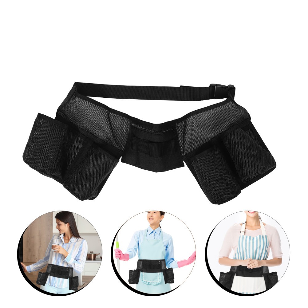 Housekeeping Tool Belt Bag Pouch with Clip Belts for Cleaning Workers