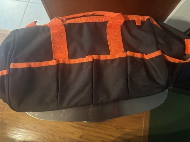 NEW – (2) 15″ x 8″ X 10″ POLY FABIC TOOL BAGS WITH EXTERIOR + INTERIOR POCKETS