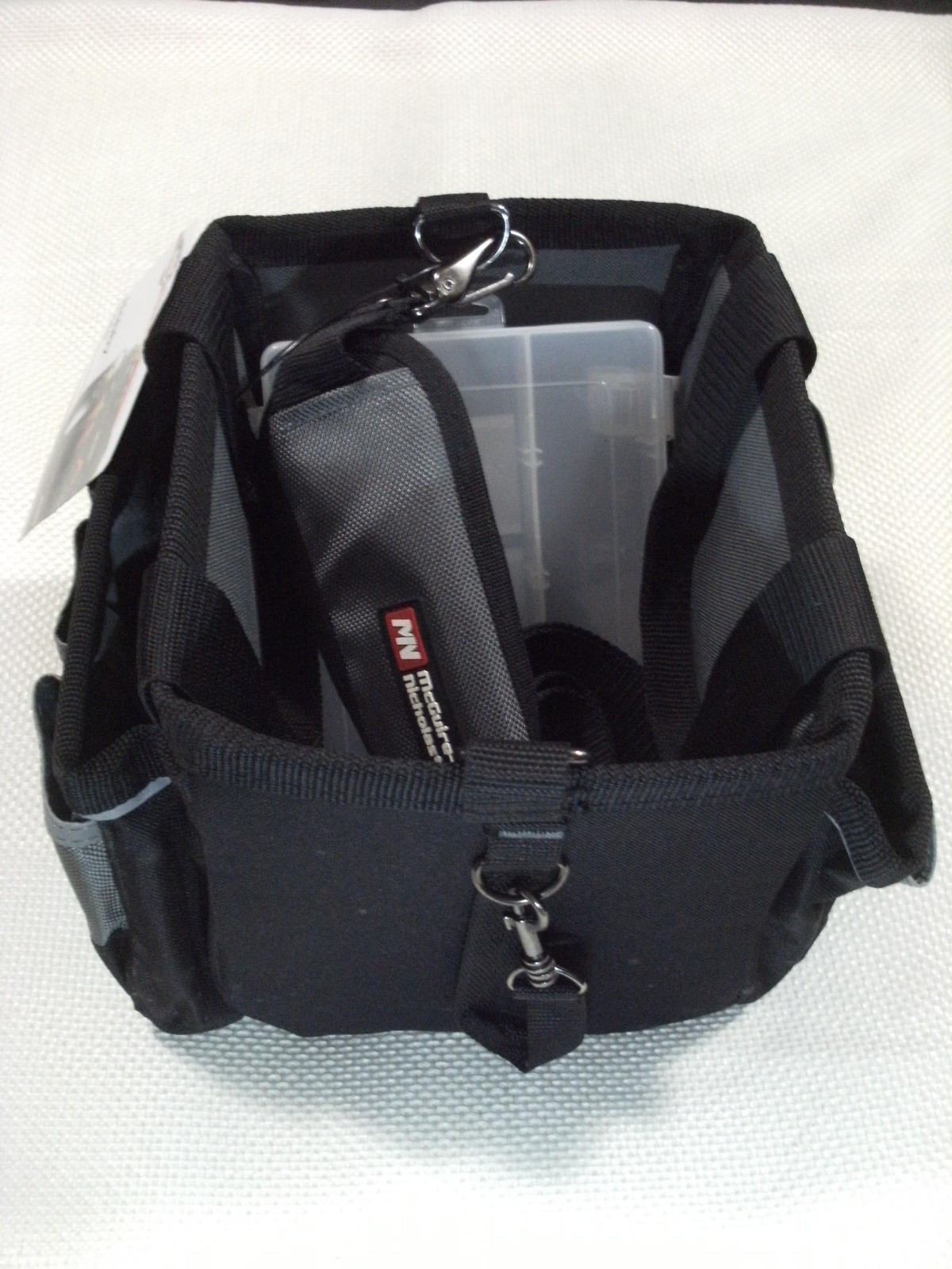 Mcguire Nicholas Black Hobby Electricians Tote Tool Bag with Pockets & Parts Bin