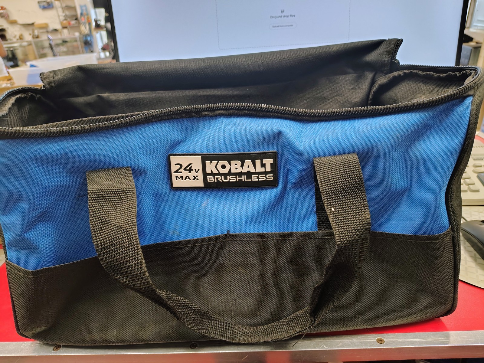 NEW Genuine Kobalt Blue Polyester 18.5″ x 9.8″ x 8.7″ Heavy Duty Tool Bag