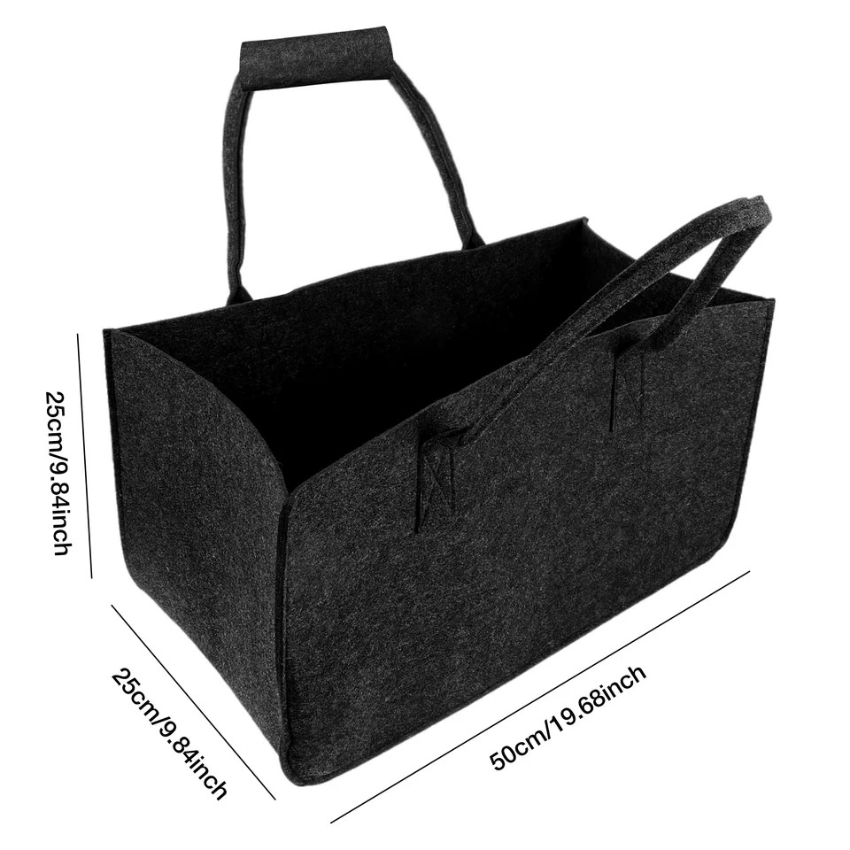 Unisex Firewood Carrier Log Tote Bag Indoor Wood Storage Rack Basket Holder