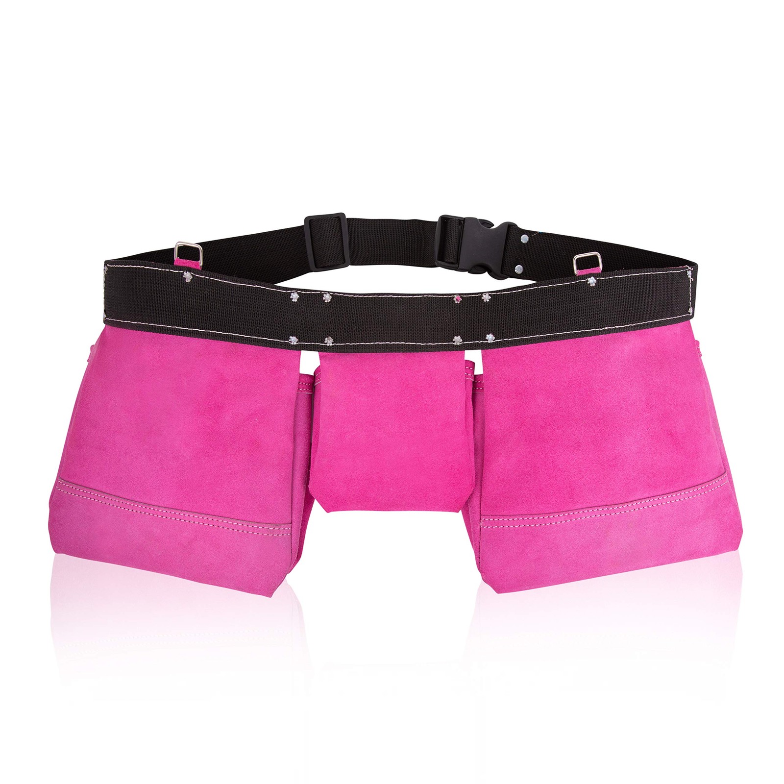 Pink Tool Belt Pouch Bag 11 Pockets 2 Steel Hammer Holders Carpenter Framers