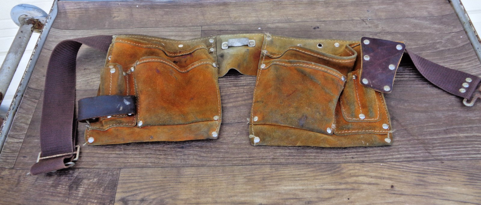 Suede Tool Belt w/ Nylon Strap Belt – Up to 40″ Waist