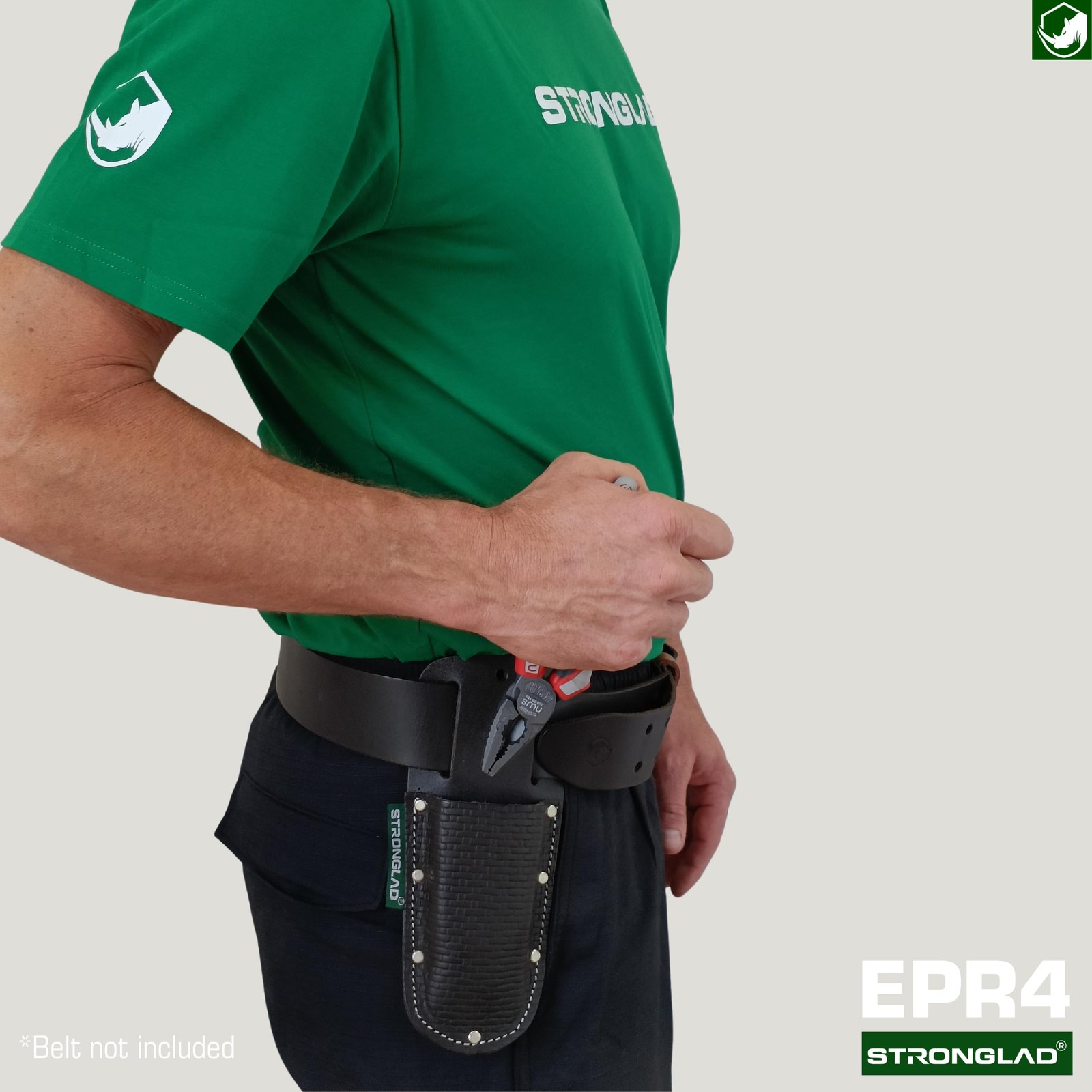 STRONGLAD Pliers Holster – Leather Tool Holder for Belt, Fits 2″ Quick-Access…