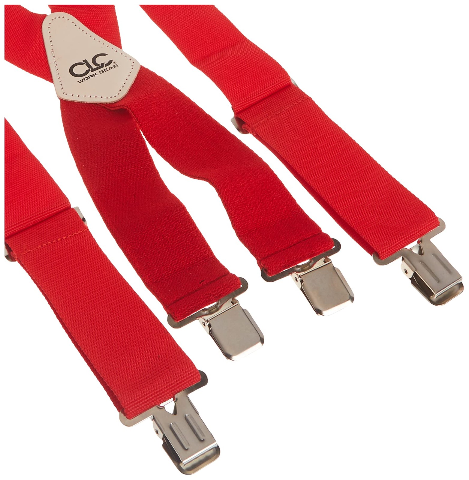 Custom Leathercraft110RED Heavy Duty Work Suspenders, Elastic Straps, One Siz…