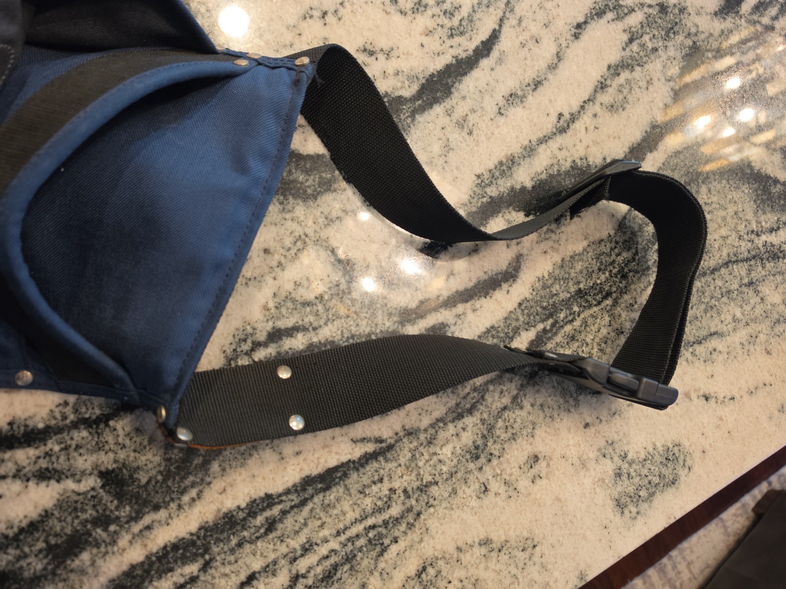 DuroLite Canvas Tool Belt Pouch Multi-Pocket Blue Work Apron – Excellent…