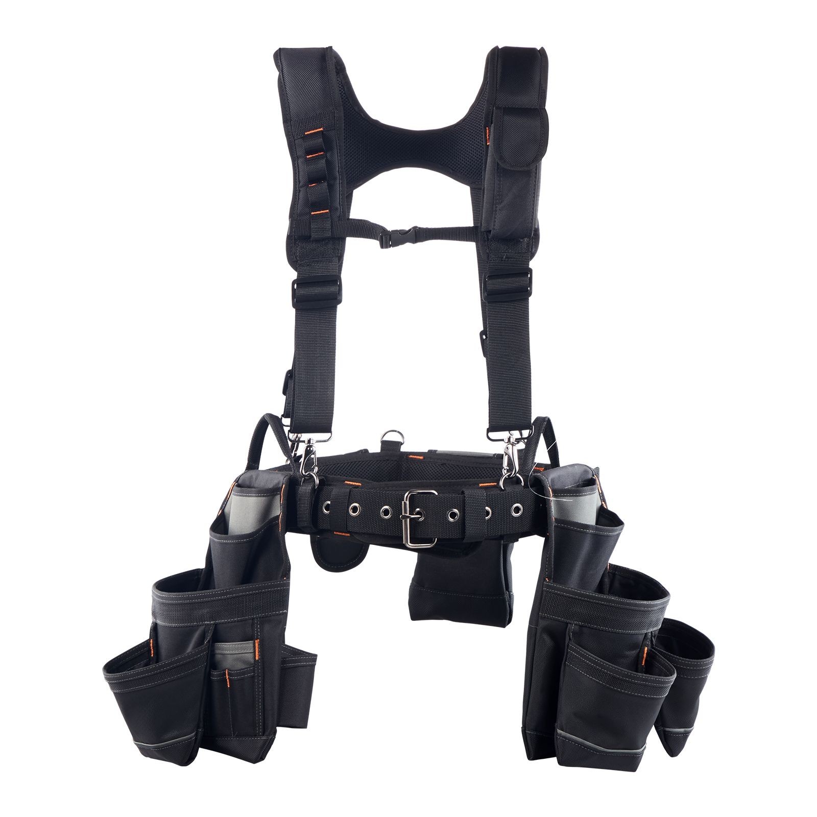 19-Pocket Work Belt with Detachable Suspenders, 31-51in