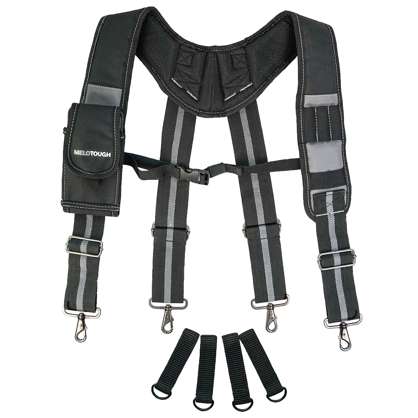 Tool Belt Suspenders Construction Work Suspenders for Men Detachable Holder C…