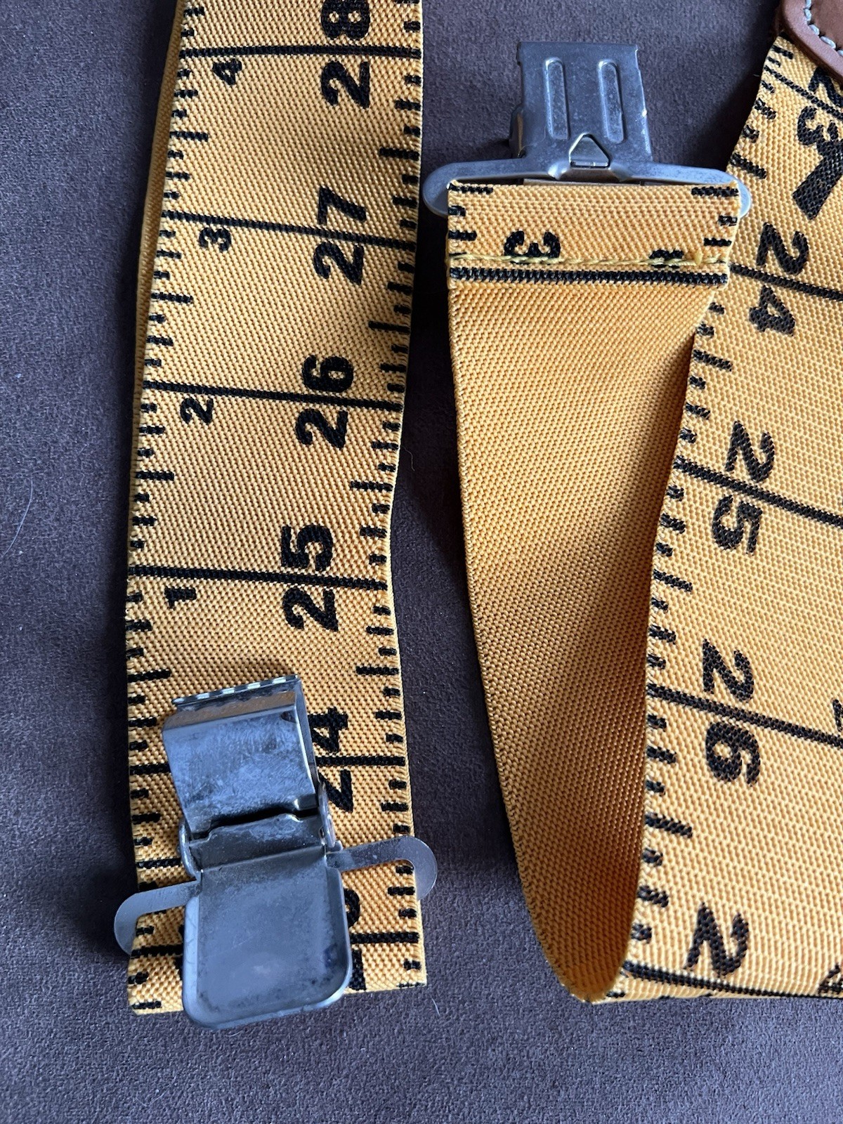Custom Leather Craft Work Suspenders Ruler Pattern 1 Size Fits All Pre Owned