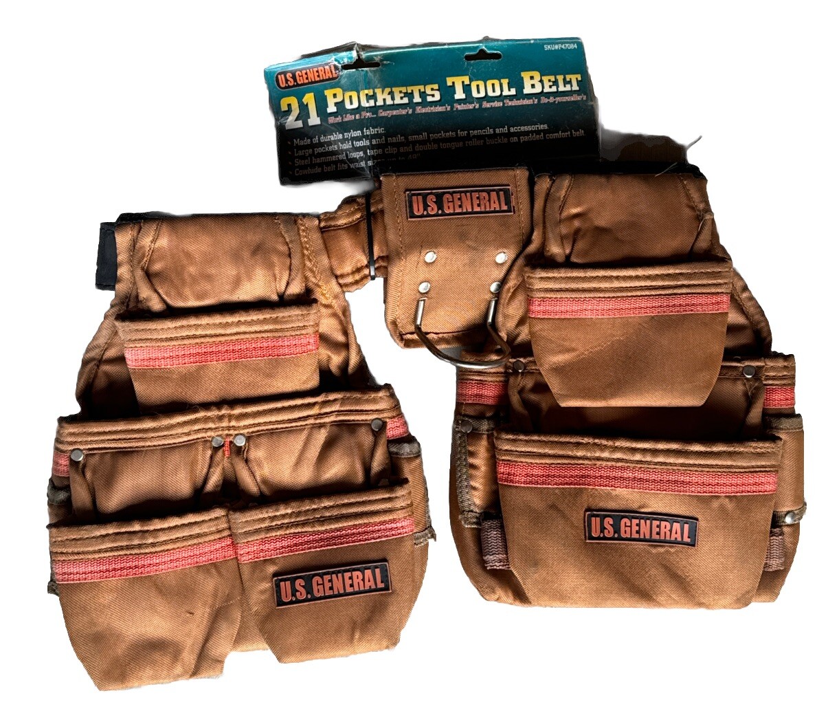 U.S.General 21 Pockets Tool Belt ,Work Multi Pocket