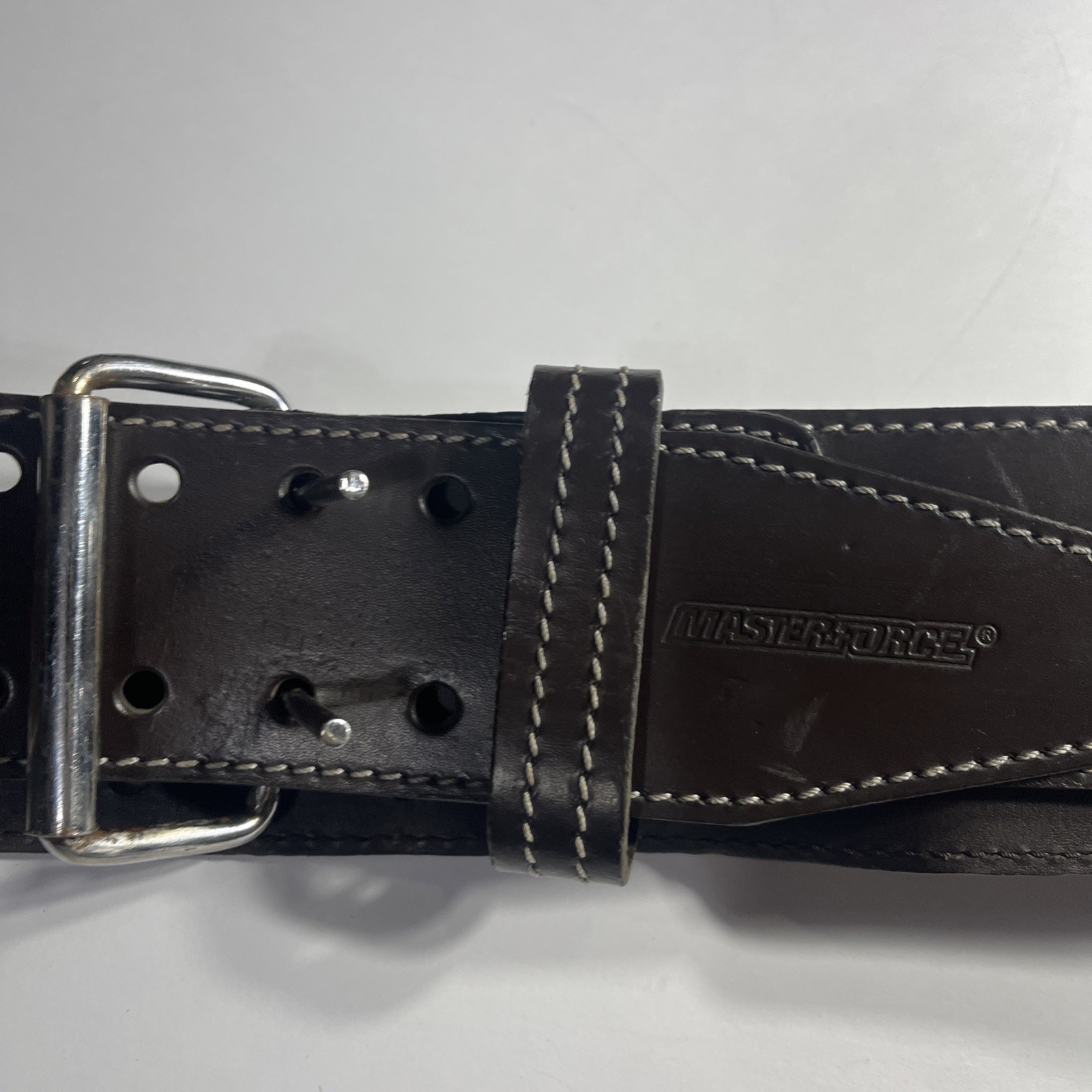 Leather Masterforce Belt with Hammer Holder Steel Hook. BIN G #1201