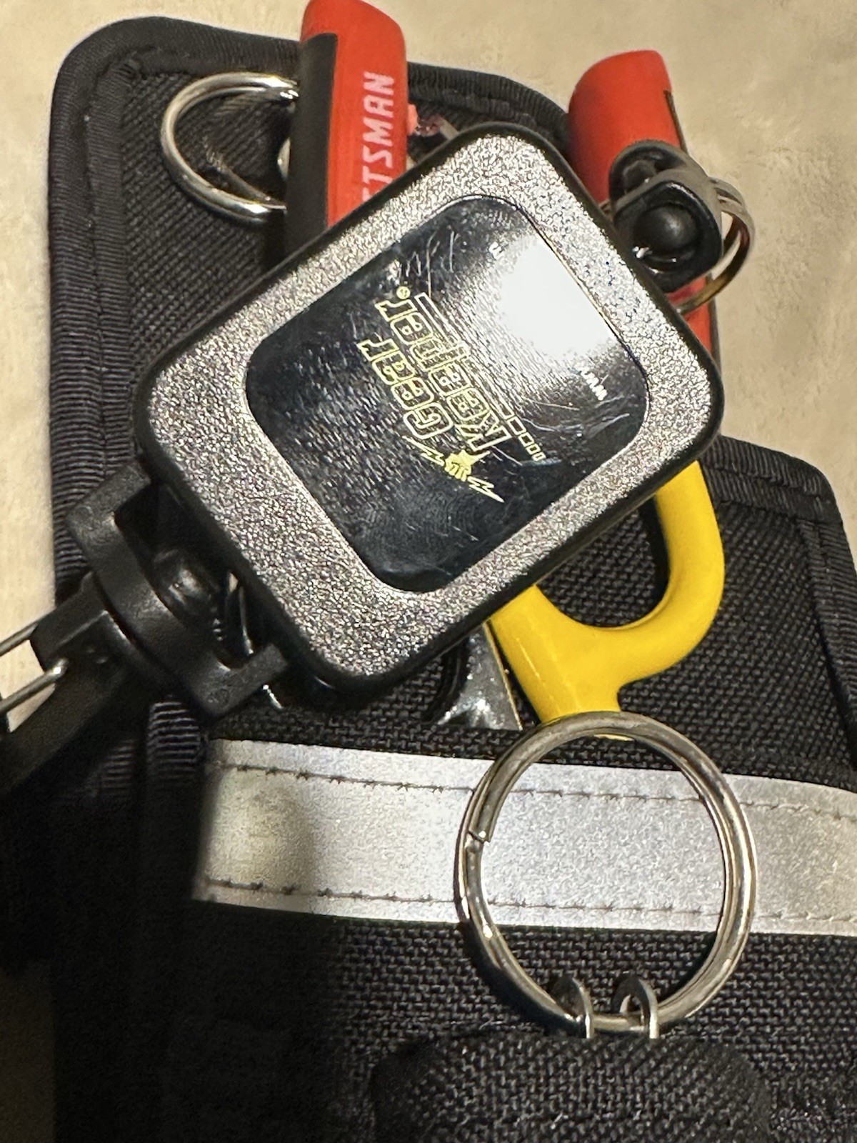 3M Black Reflective Tool Pouch w/ Reflective Strip Magnetic Interior
