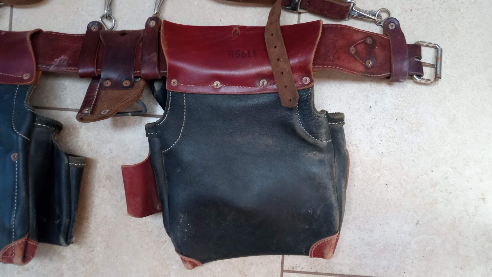 Complete Occendental Leather Tool Belt Susspenders Bags Made in USA