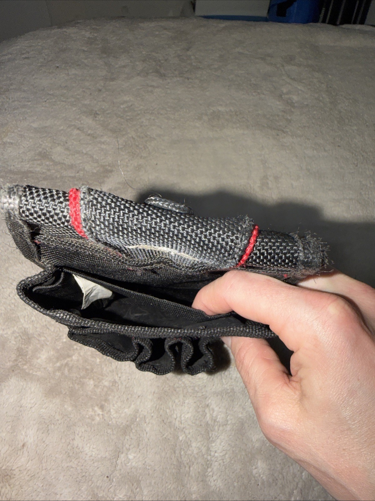 Husky 7 Heavy Duty Interior Storage Pocket Black Utility Tool Belt Pouch