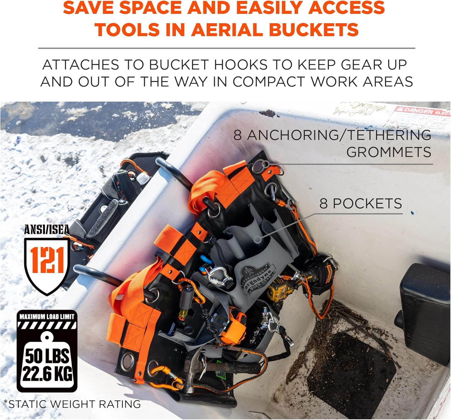 Arsenal 5710 Bucket Truck Tool Board Lineman Apron Tethering Attachment Points