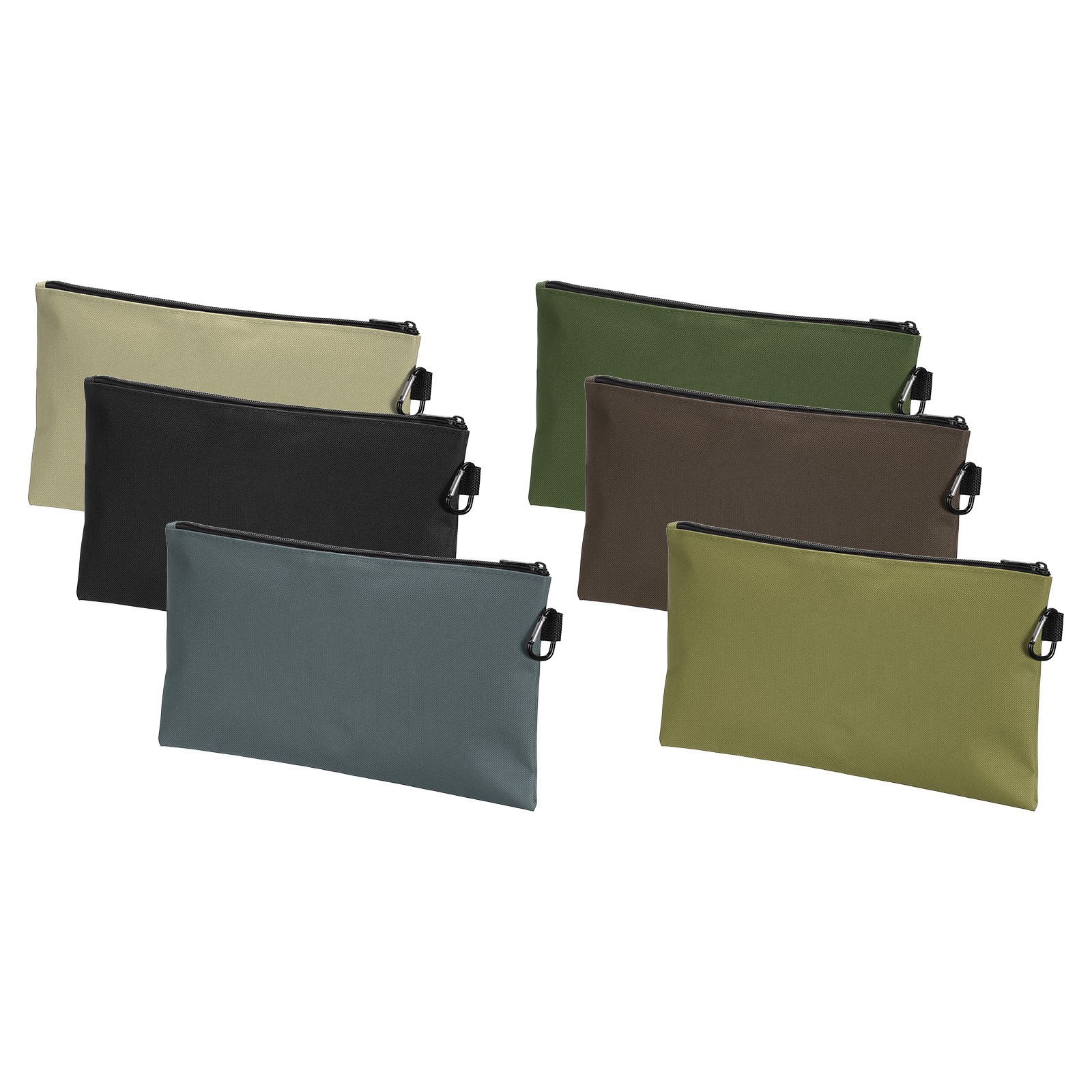 6Pcs Small Tool Bag Pouch with Zipper, 12″ Oxford Storage Bag 6Colors