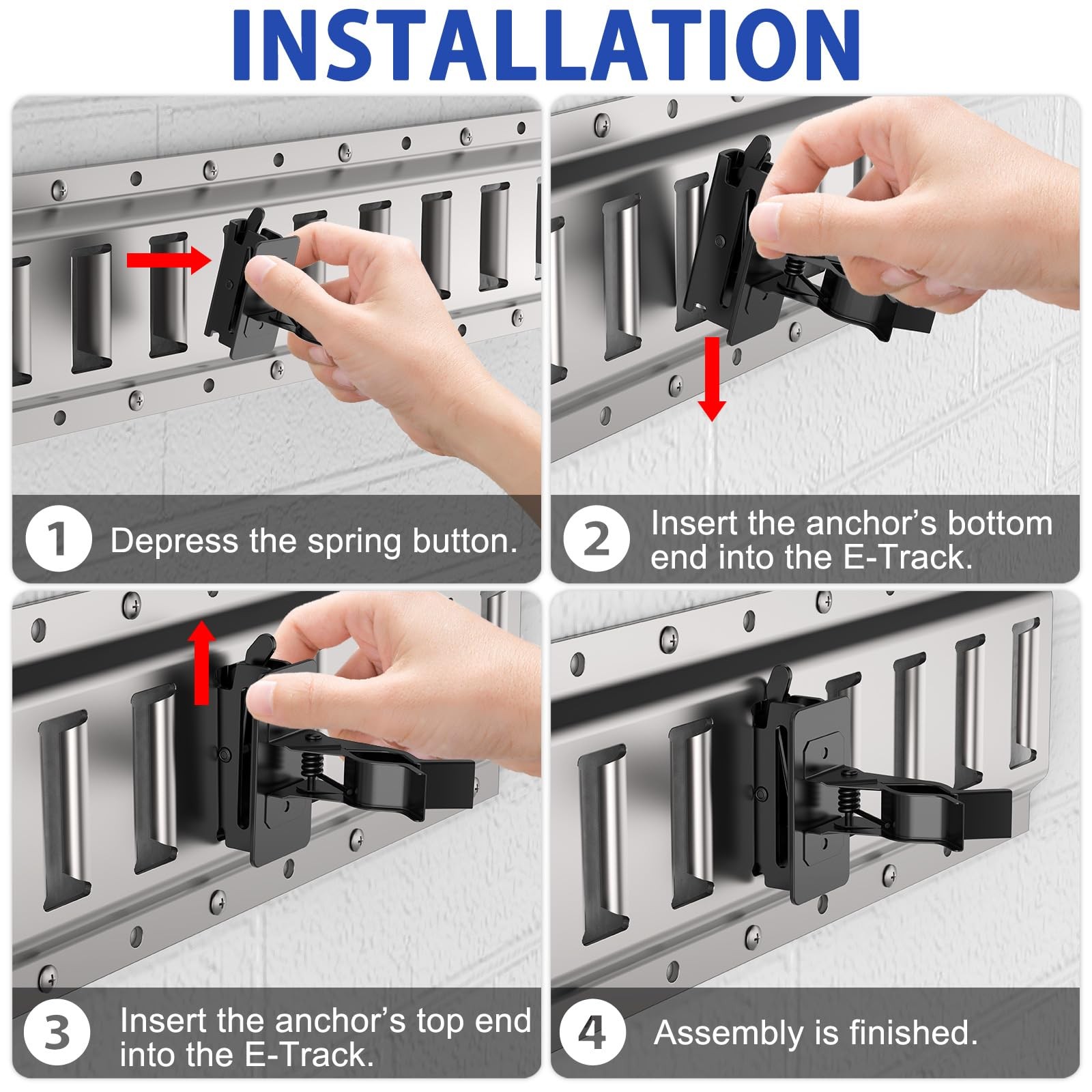 6pcs -Track Tool Holders Tool Stabilizer for -Track Enclosed Trailer Keep Rak…