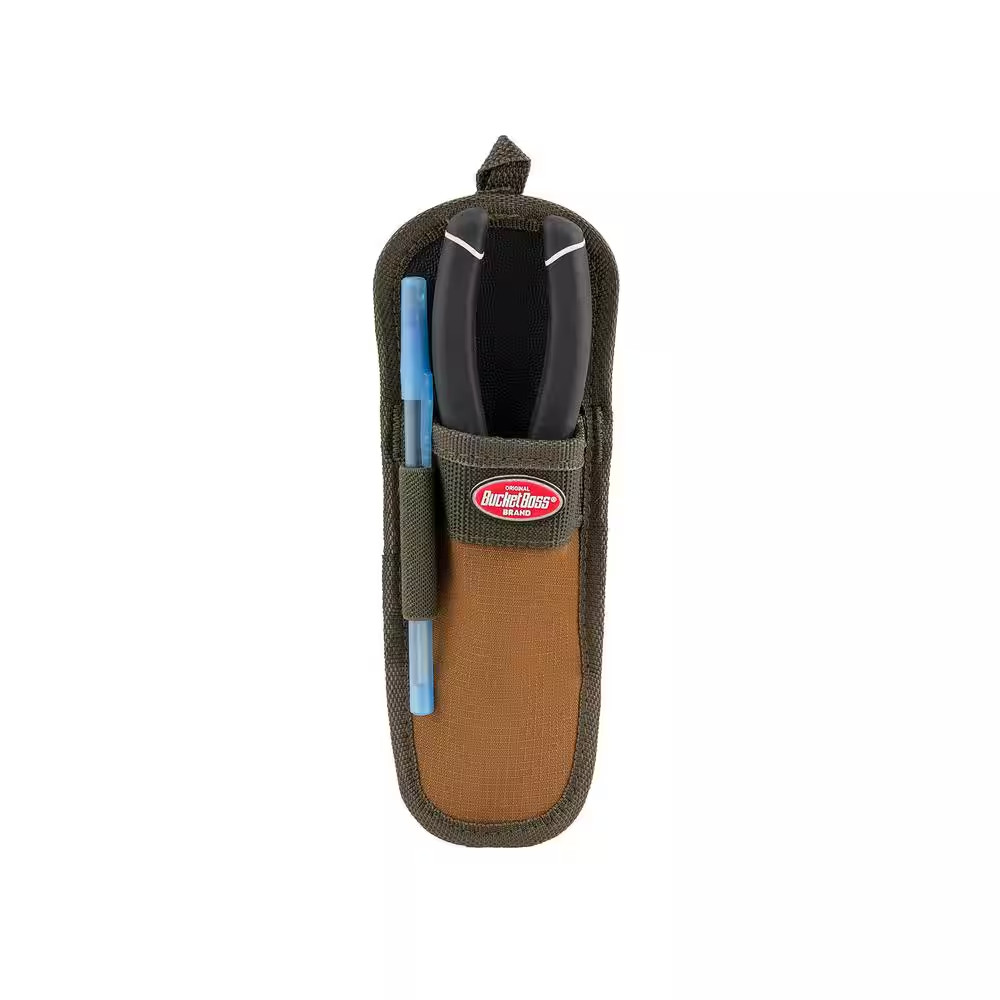 BUCKET BOSS 3.75 In. 1-Pocket Single Barrel Tool Belt Sheath Holster Tool Holder