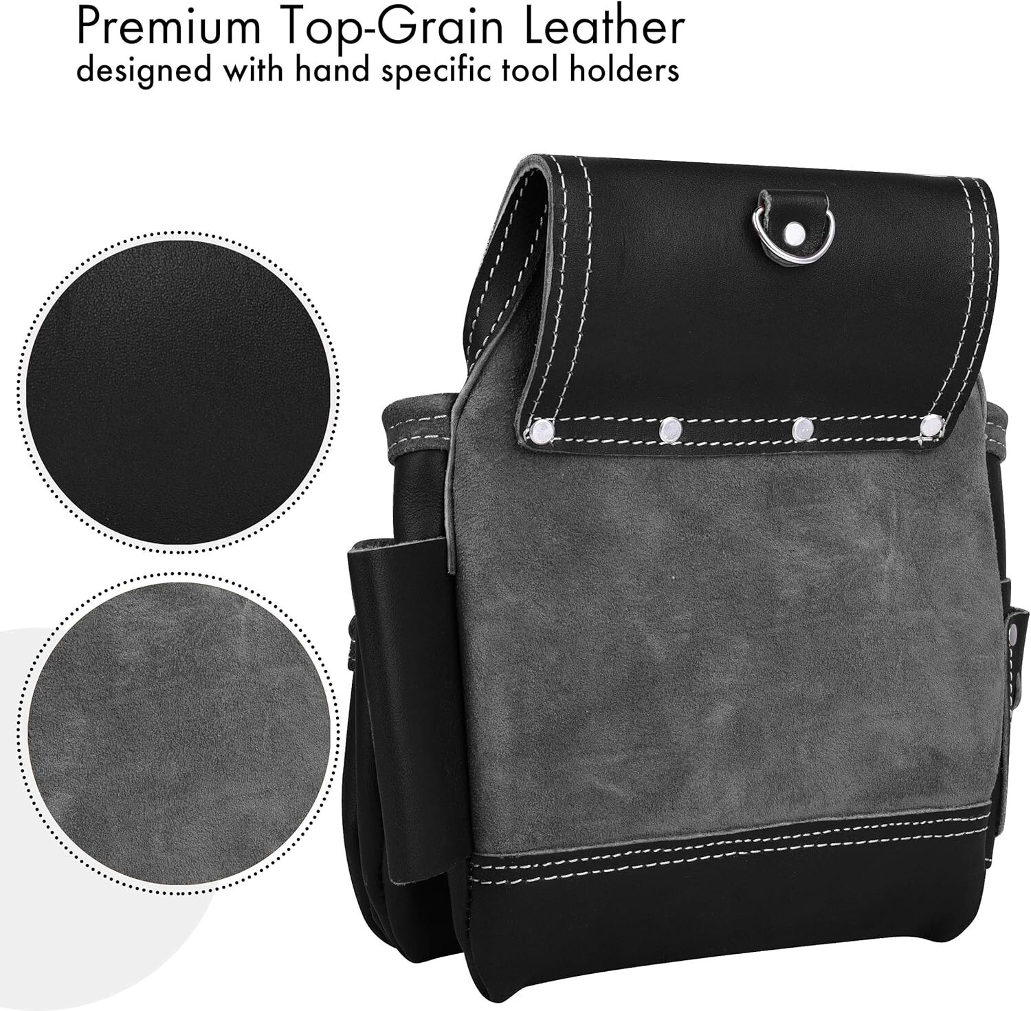 Tool Pouch Framers Combo Tool Belt Tool Kit | Heavy Duty Pro Gauge Leather Ri…